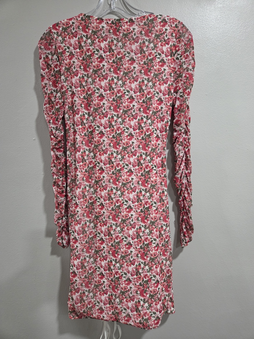 Almost Famous Floral One-Shoulder Ruched Mini Dress - Picture 4 of 6